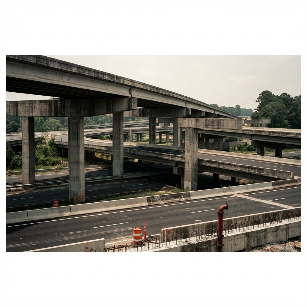 Abstract editorial illustration for: How North Carolina Wasted the Chance To Fix Hog Pollution