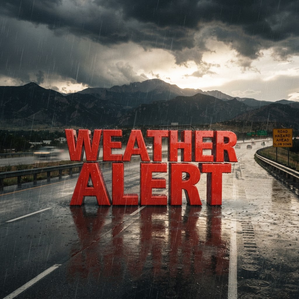 Weather title card: Colorado Springs, CO Weather: Cooling Trend Expected Sept 8 Near I-25