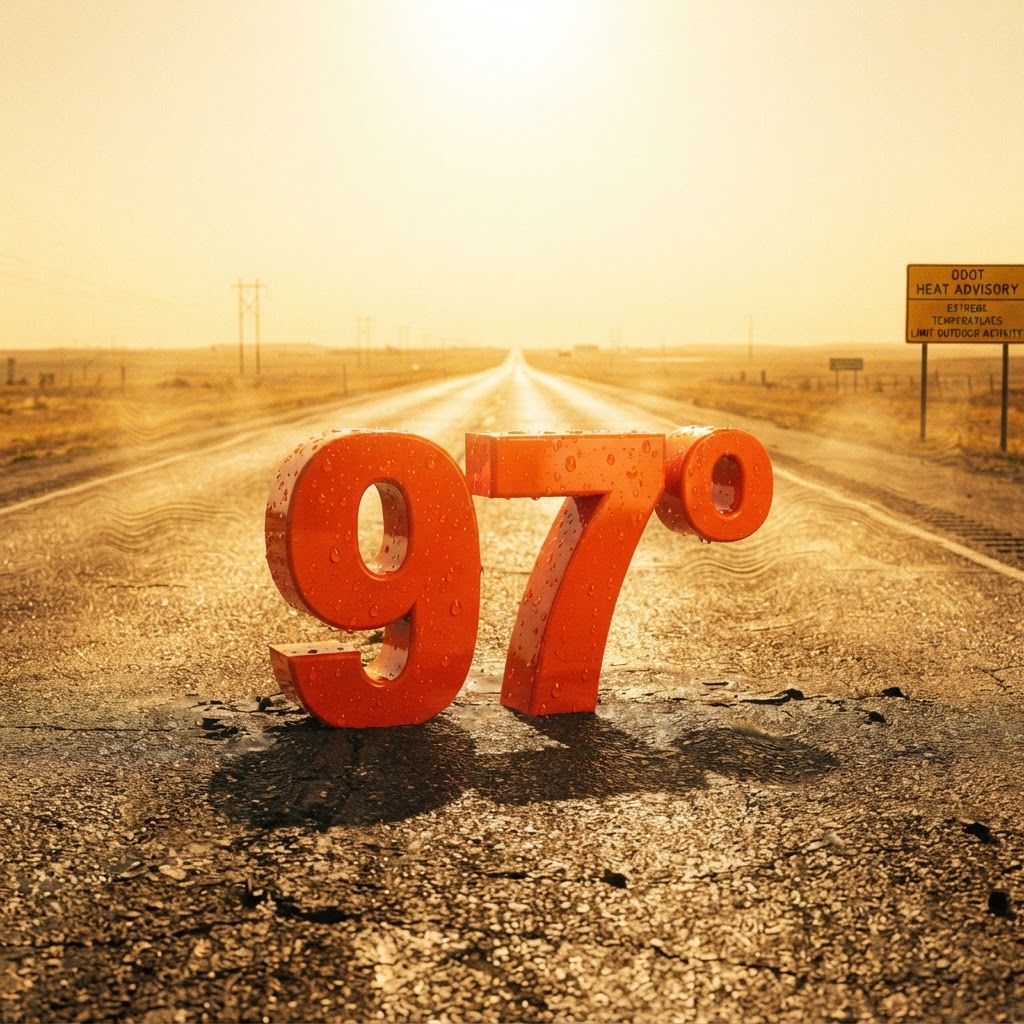 Weather title card: Nebraska Weather Alert: 97-Degree Heat for Labor Day Weekend in Omaha