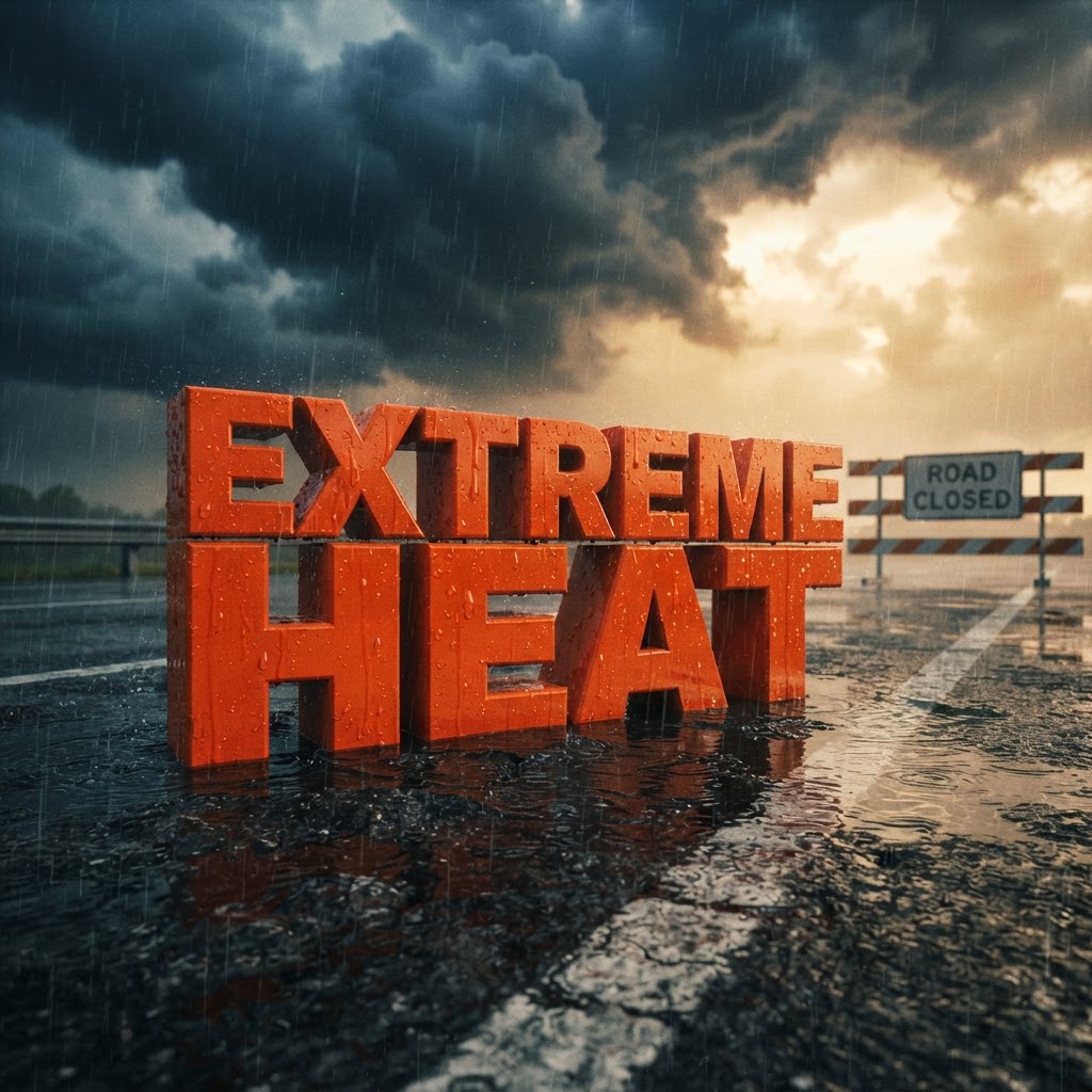 Weather title card: Florida Heat Alert: 92-Degree Weekend Highs Impacting I-95 Travel