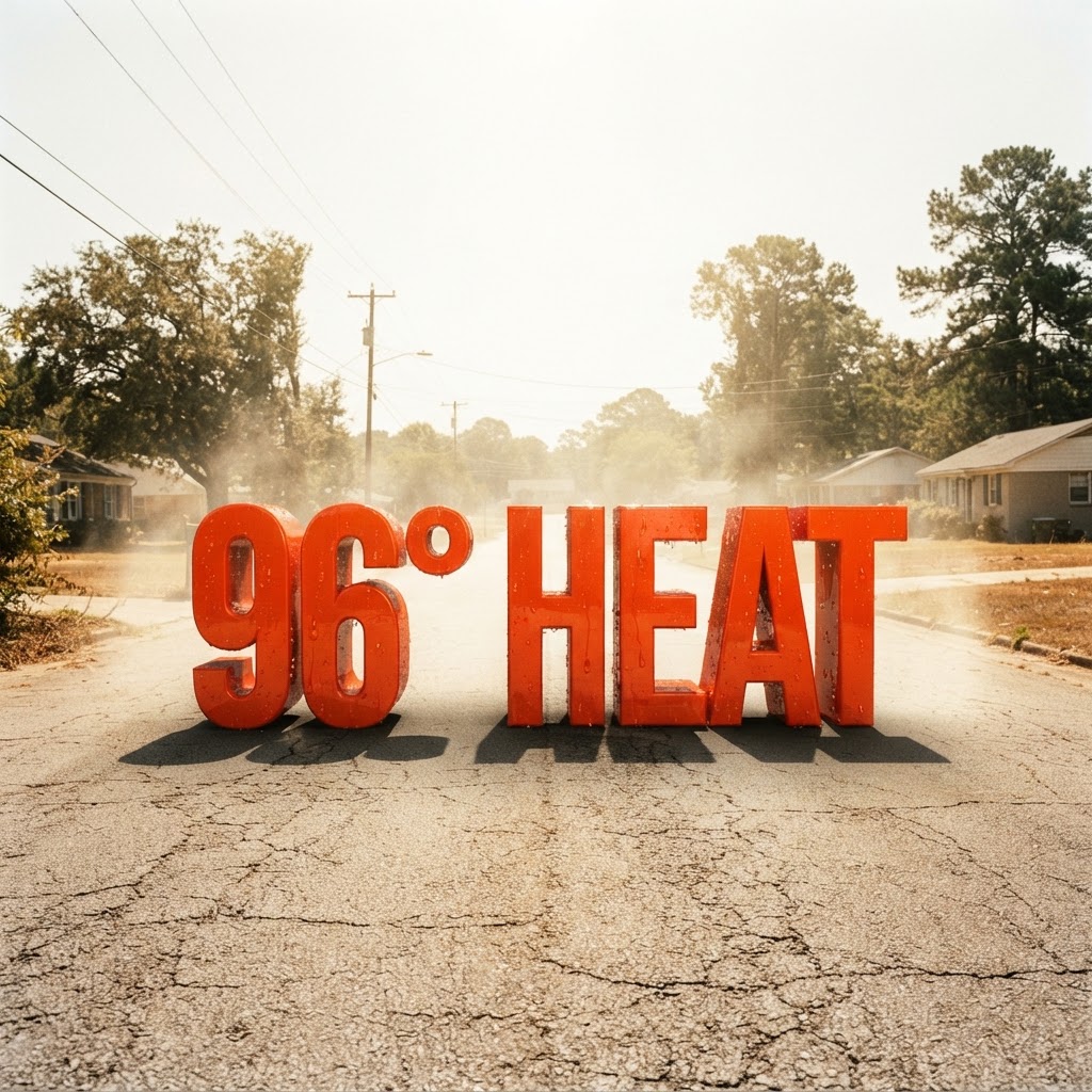 Weather title card: Atlanta, GA Weather: Relief from 96° Heat Arrives by Labor Day Sept. 7