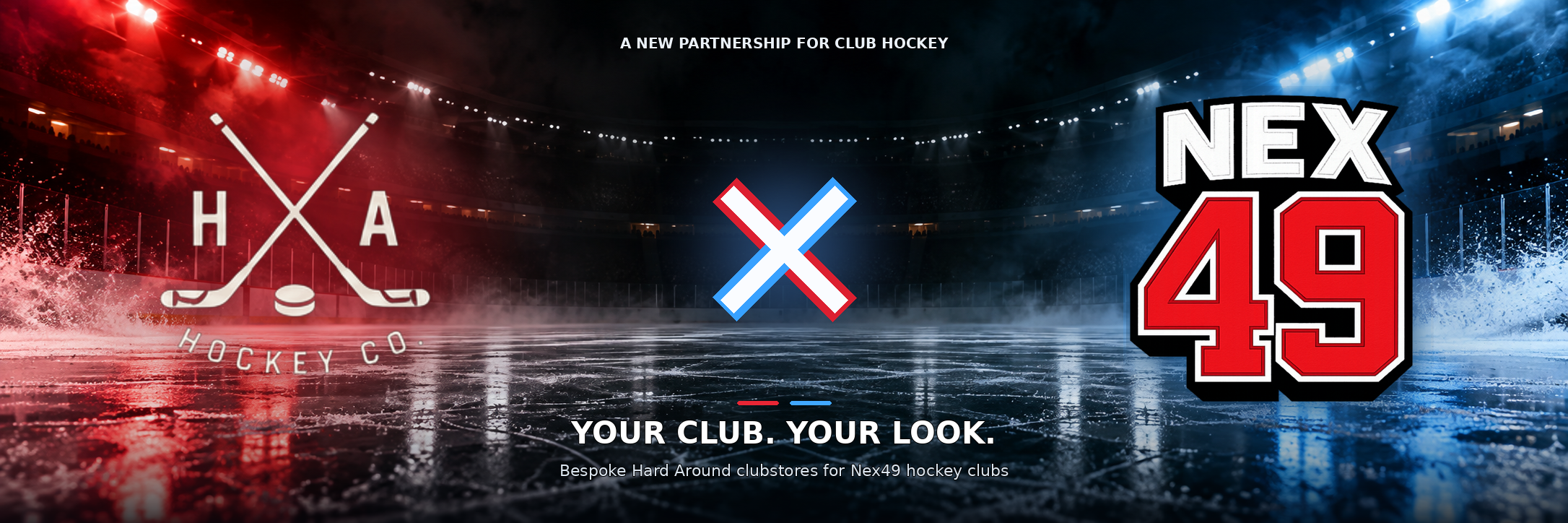 Hard Around × NEX49 partnership — your club, your look