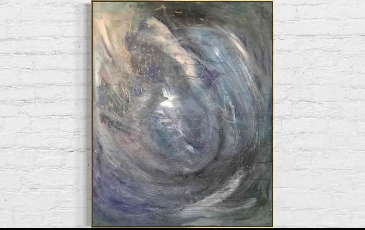 Blue mind — abstrakte Malerei, Blau und Indigo
