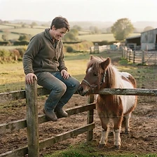 Fence-sitting and pony company.
