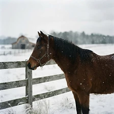 Snow days at the home barn.