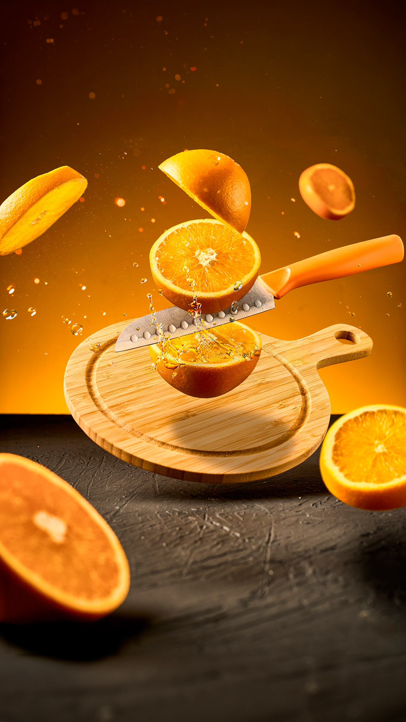 Naranja flotante
