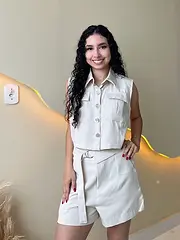 Conjunto Class Colete e Short Alfaiataria