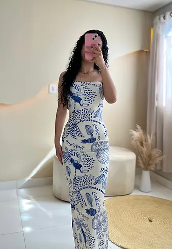 Vestido Aura Longo Tomara que Caia