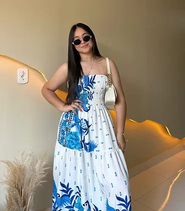 Vestido Longo Tomara que Caia