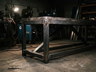 Live-Edge Steel Table