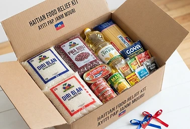 Food care package kit with Haitian food staples