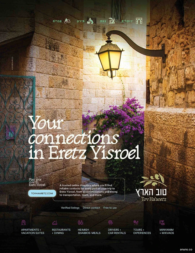 Your connections in Eretz Yisroel