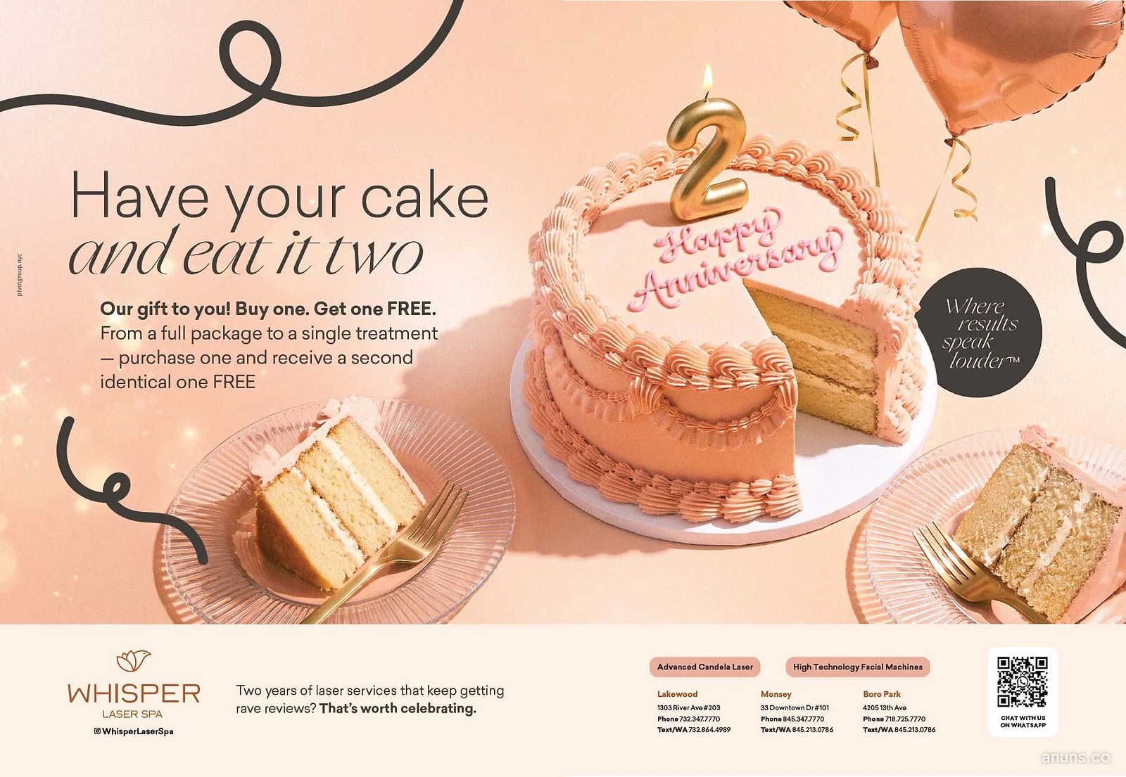 Have your cake and eat it two
