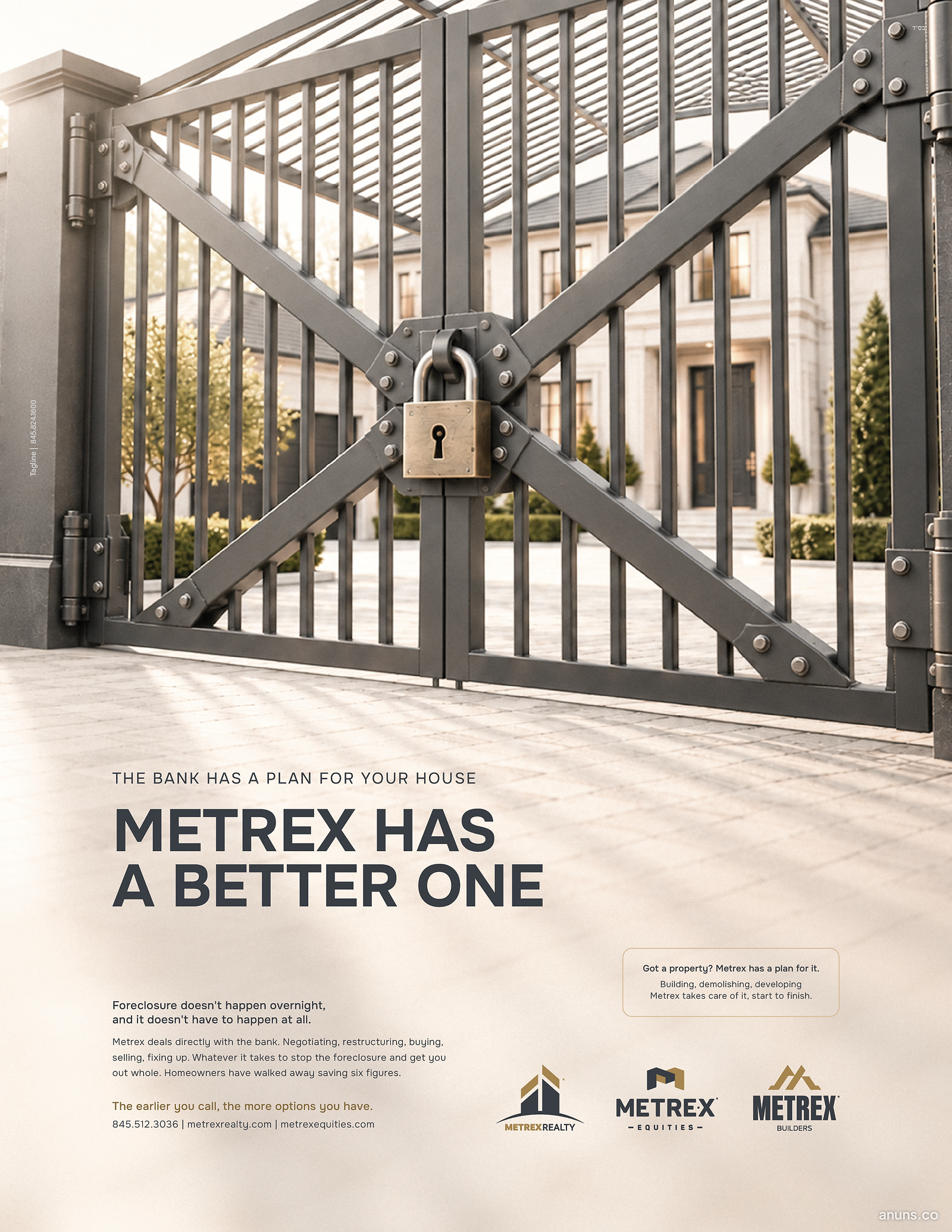 THE BANK HAS A PLAN FOR YOUR HOUSE METREX HAS A BETTER ONE