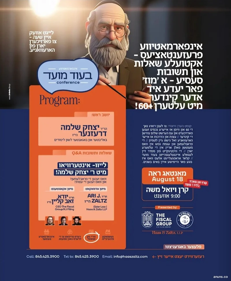 אינפארמאציע פרעזענטאציעס - אקטועלע שאלות און תשובות