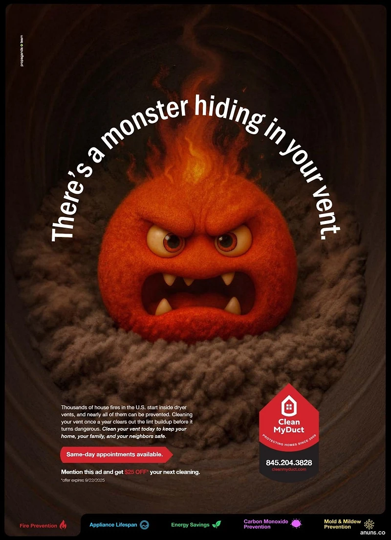 There's a monster hiding in your vent.