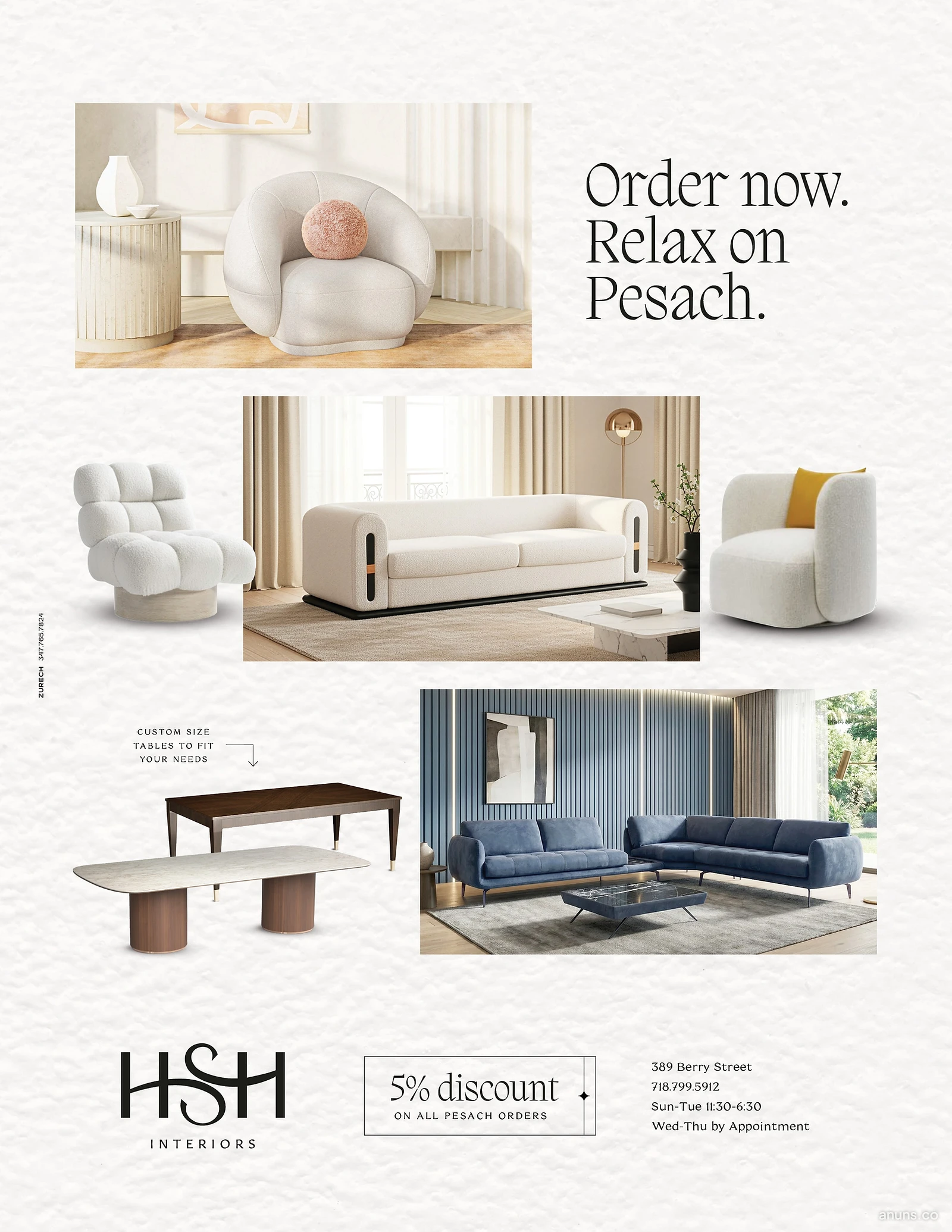 Order now. Relax on Pesach.