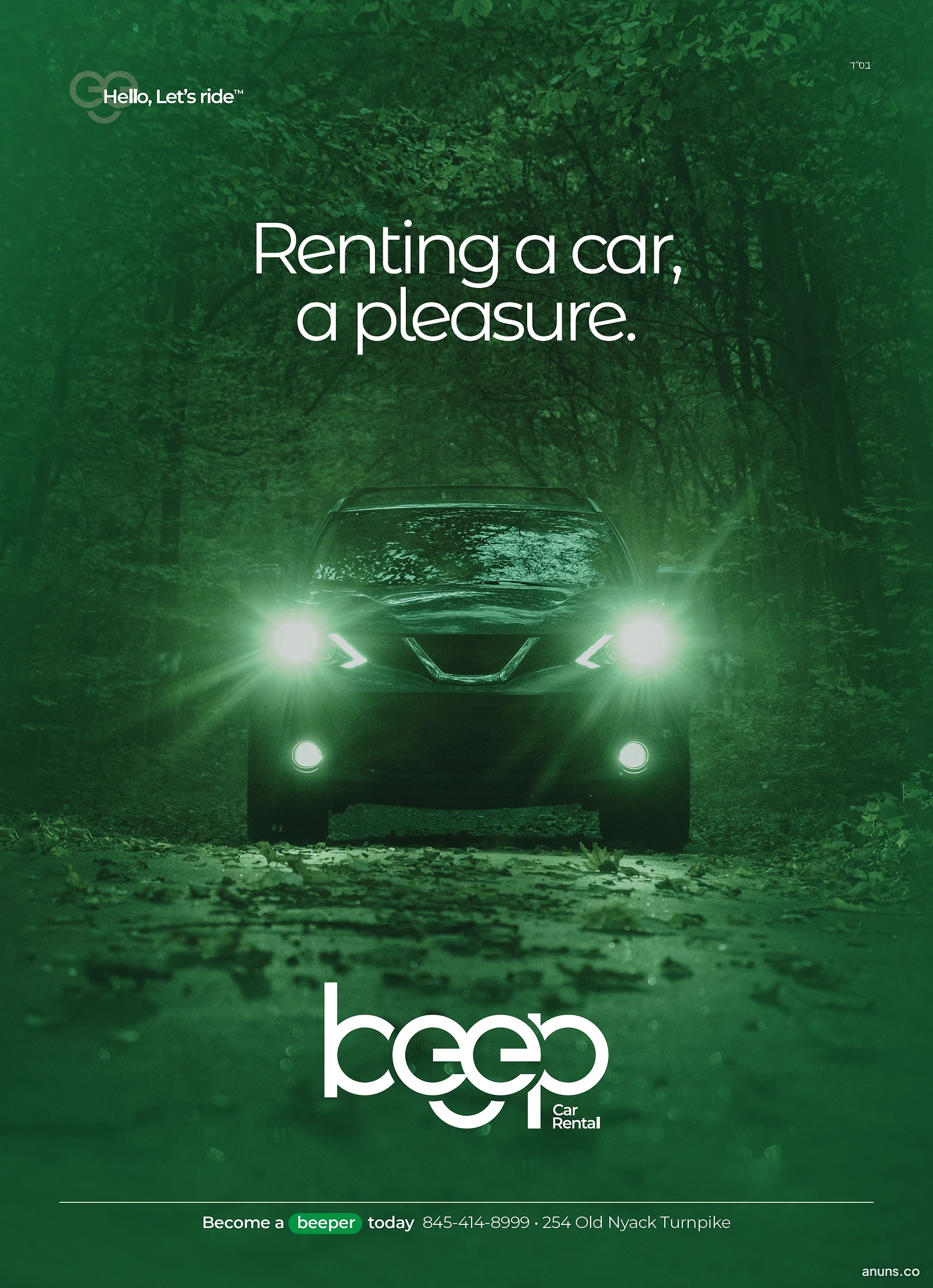 Renting a car, a pleasure.