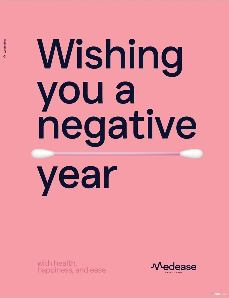 Wishing you a negative year