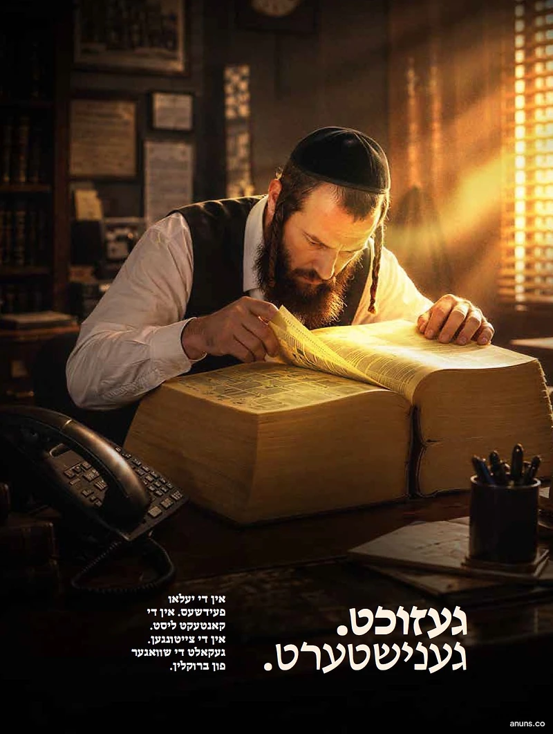 געזוכט. גענישטערט.