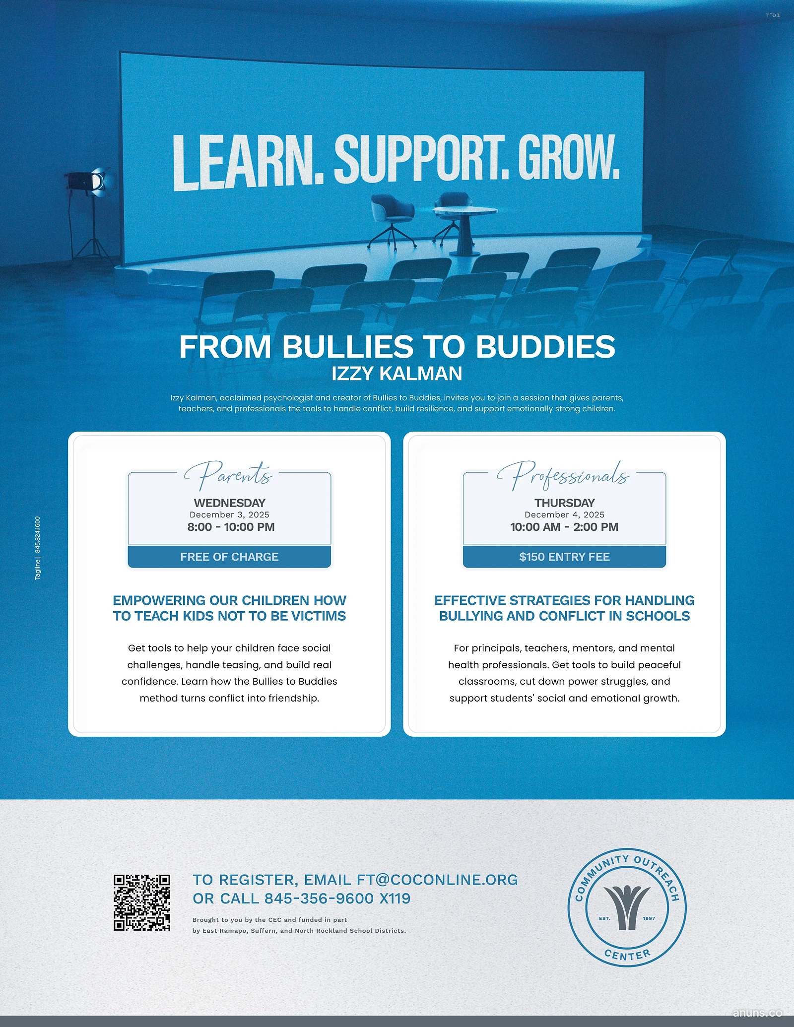 LEARN. SUPPORT. GROW. FROM BULLIES TO BUDDIES