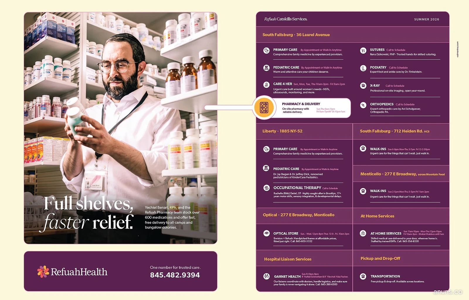 Full shelves, faster relief.