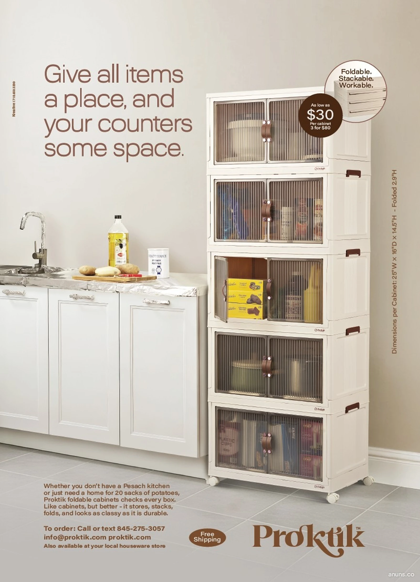 Give all items a place, and your counters some space.