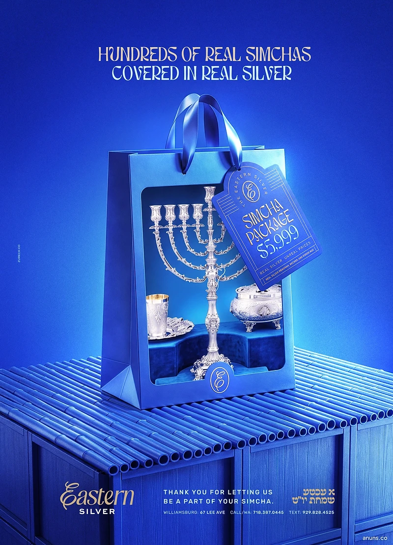 Hundreds of real simchas covered in real silver