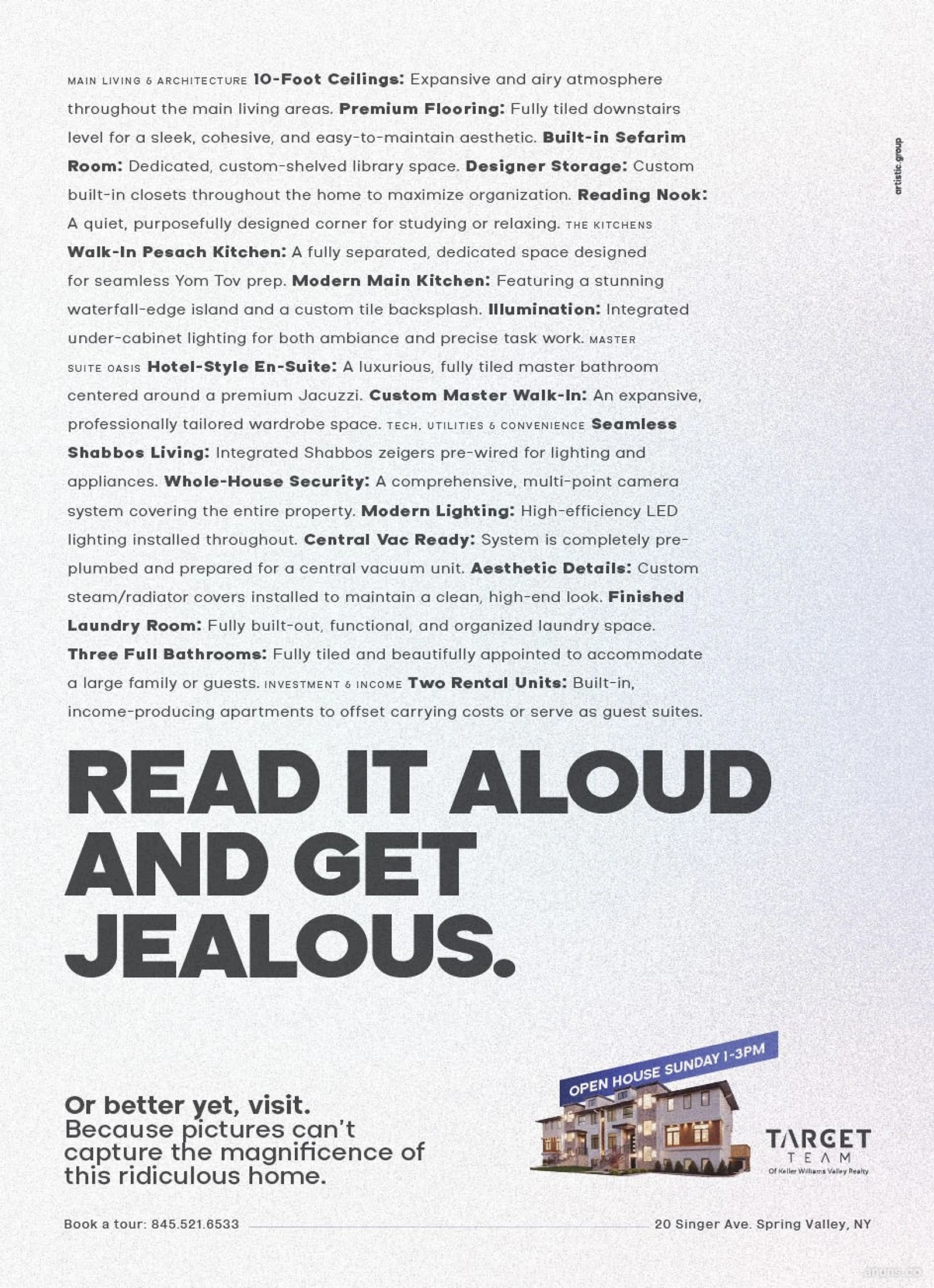 Read it aloud and get jealous.