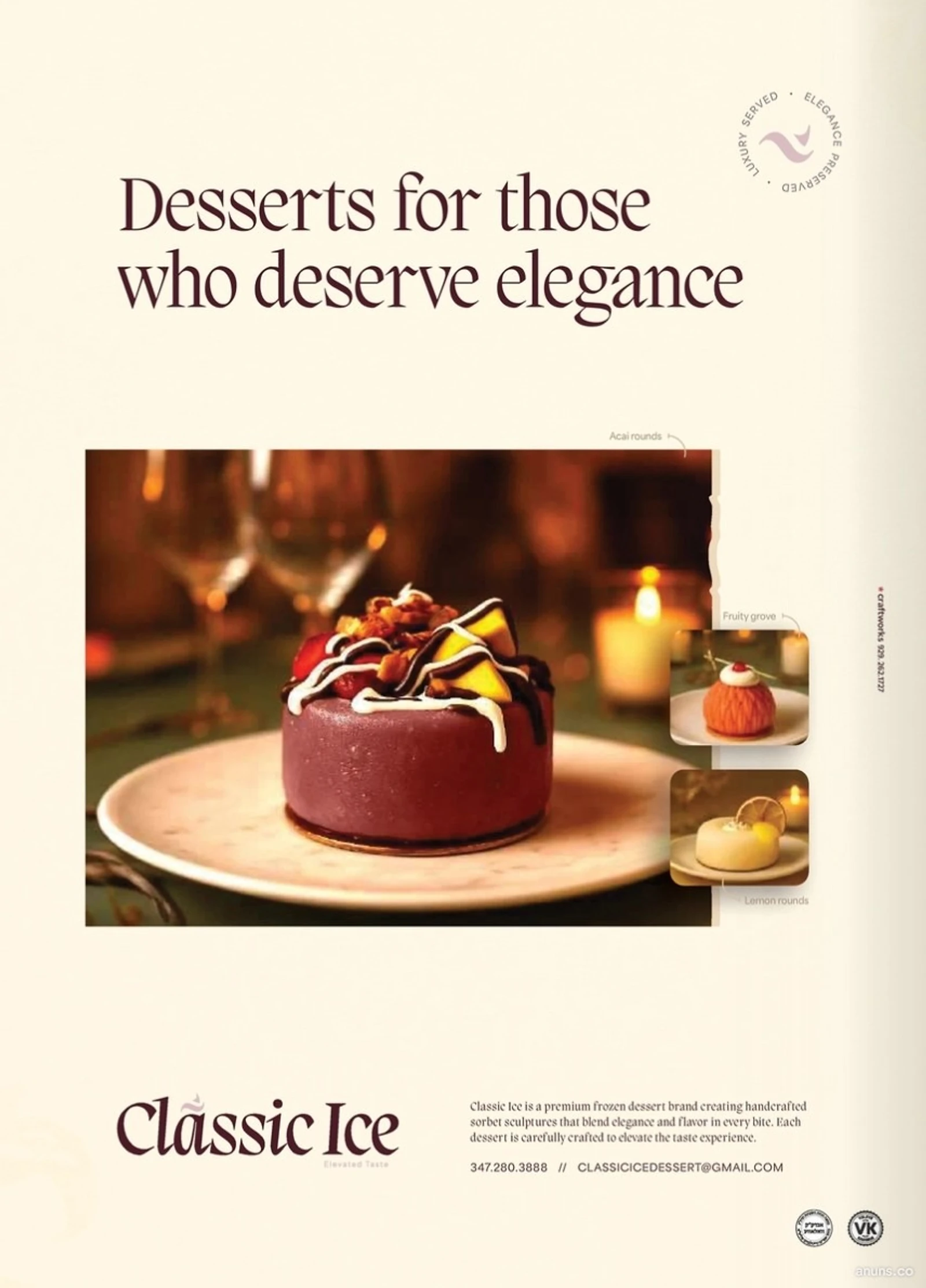 Desserts for those who deserve elegance