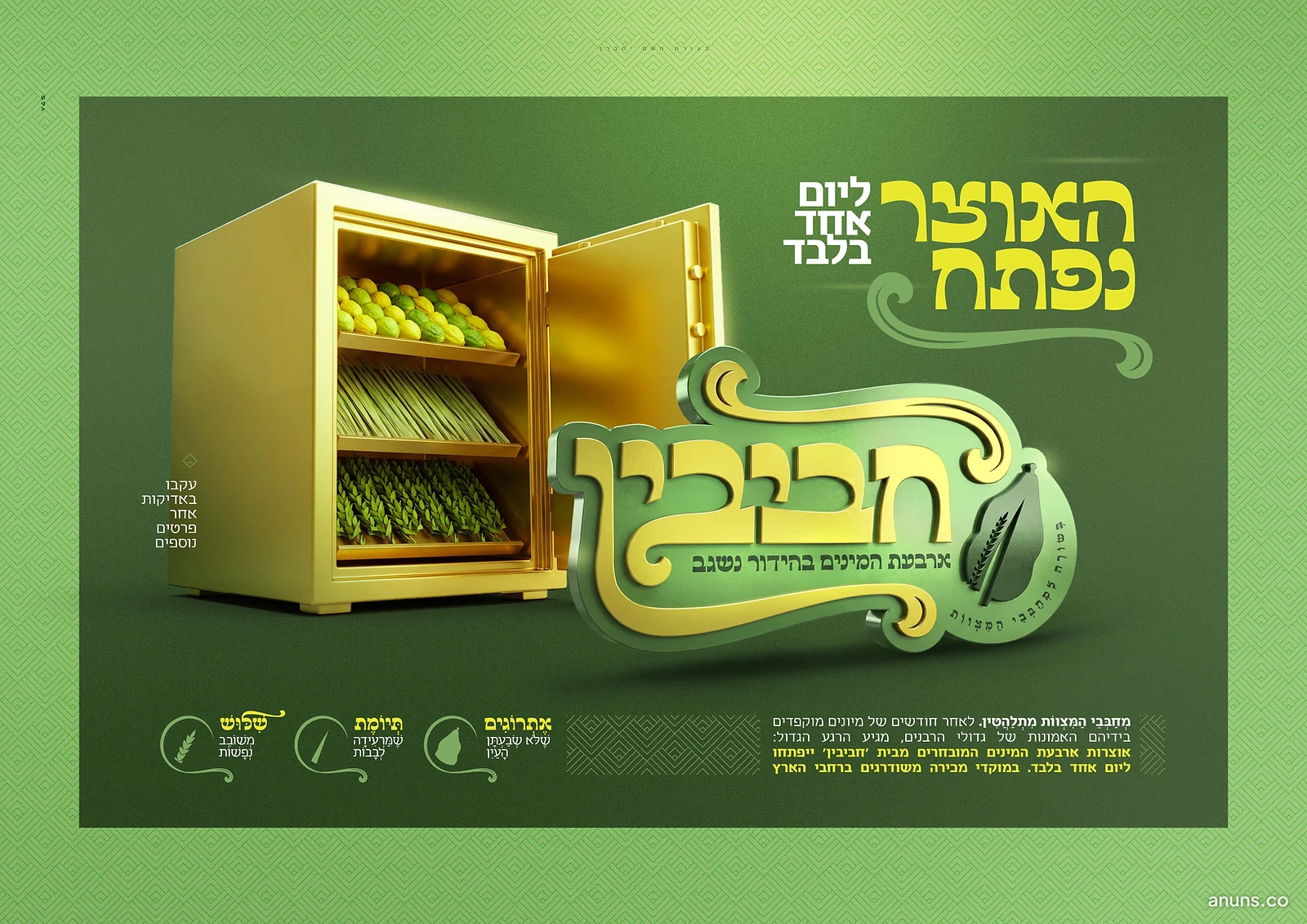 האוצר נפתח ליום אחד בלבד