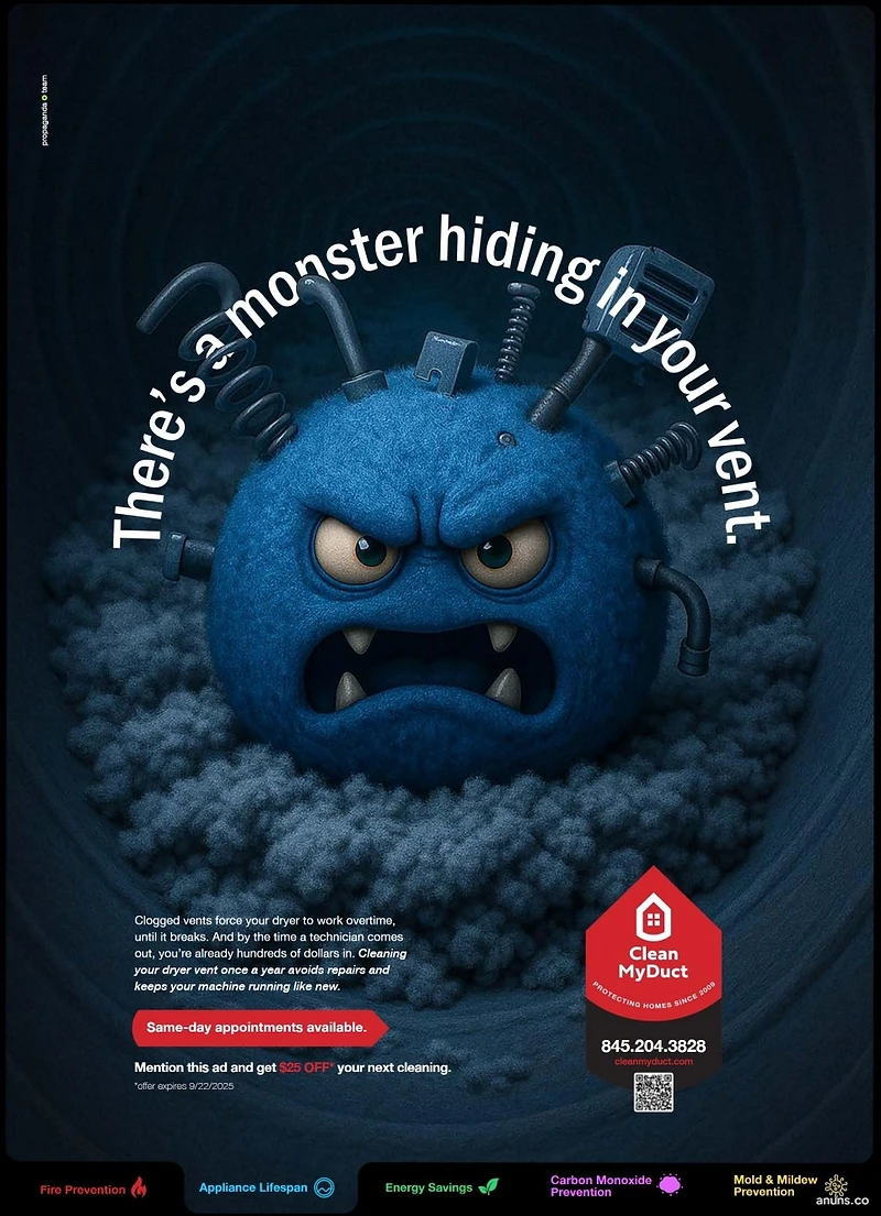 There's a monster hiding in your vent.