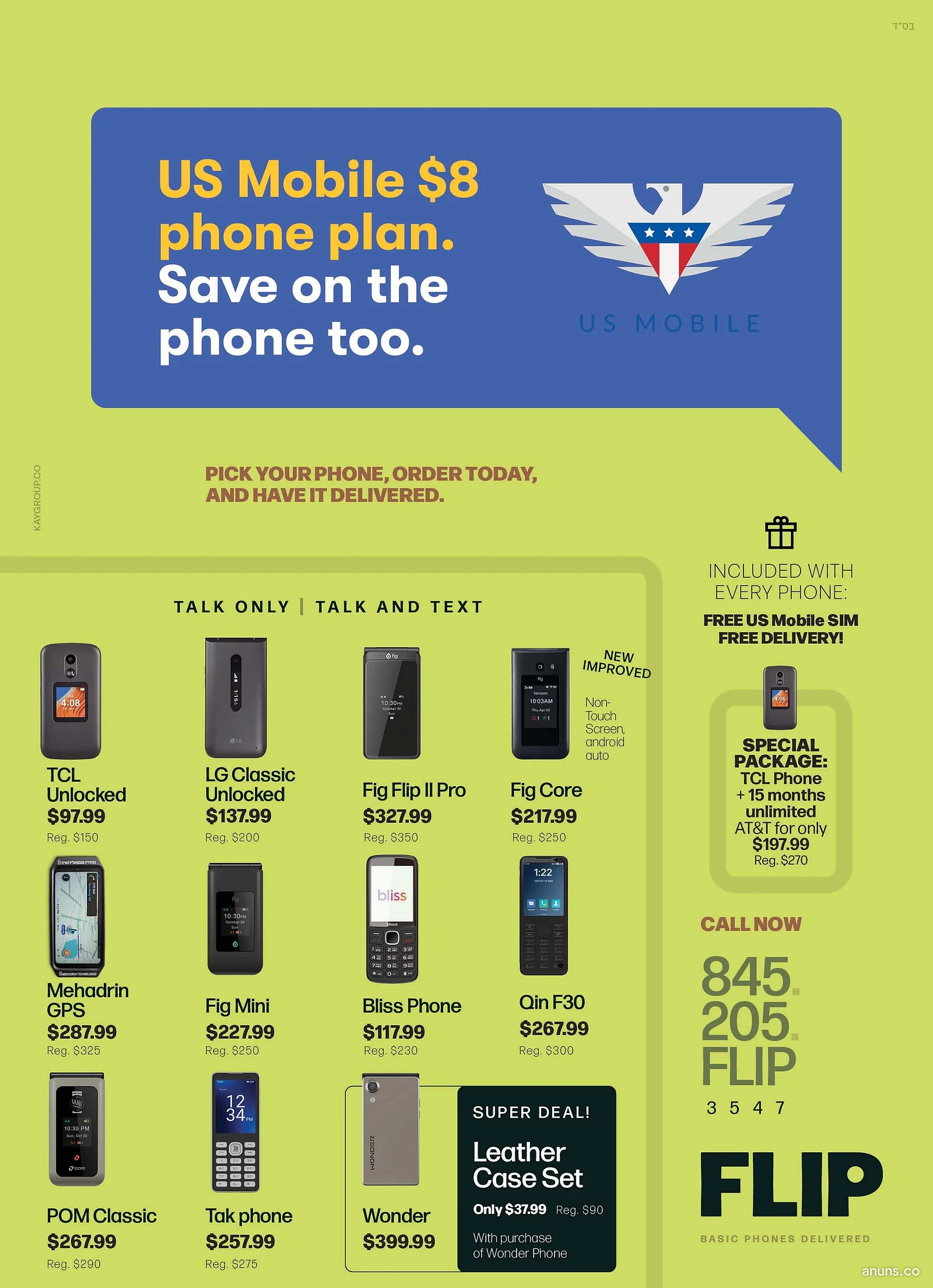 US Mobile $8 phone plan. Save on the phone too.
