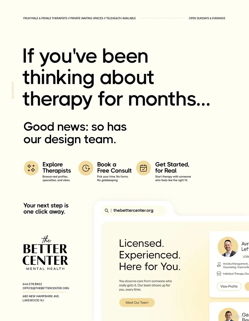 If you've been thinking about therapy for months...