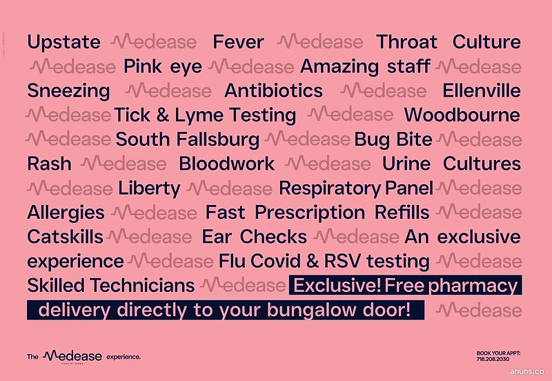 Exclusive! Free pharmacy delivery directly to your bungalow door!