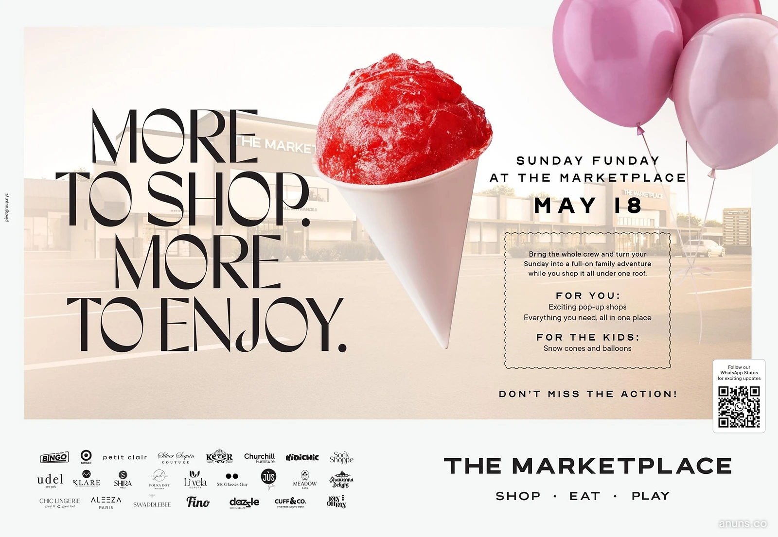 More to shop. More to enjoy.