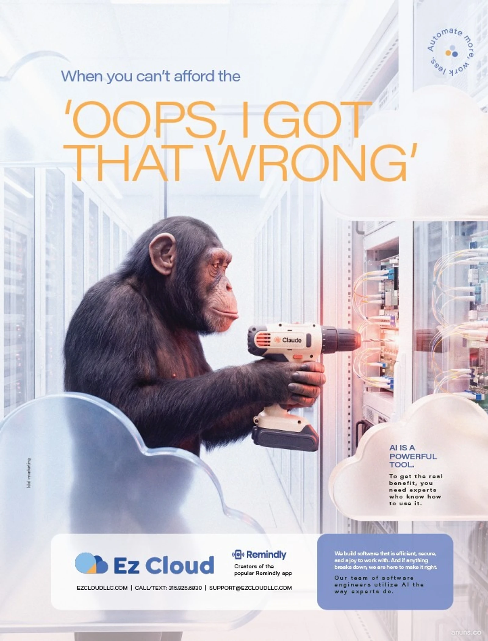 When you can't afford the 'OOPS, I GOT THAT WRONG'