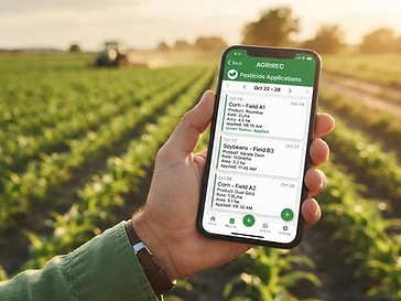 AgriRecord Pro app in the field