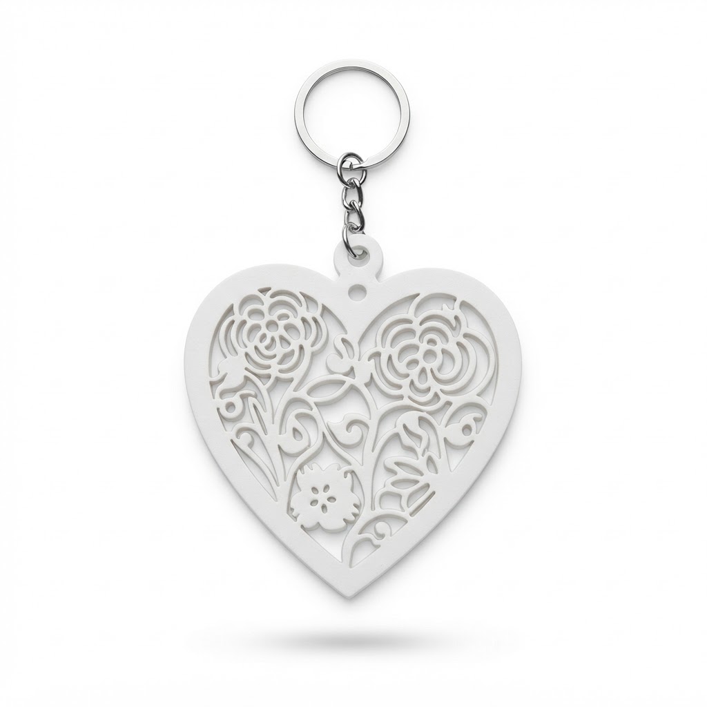 Filigree Heart Keychain