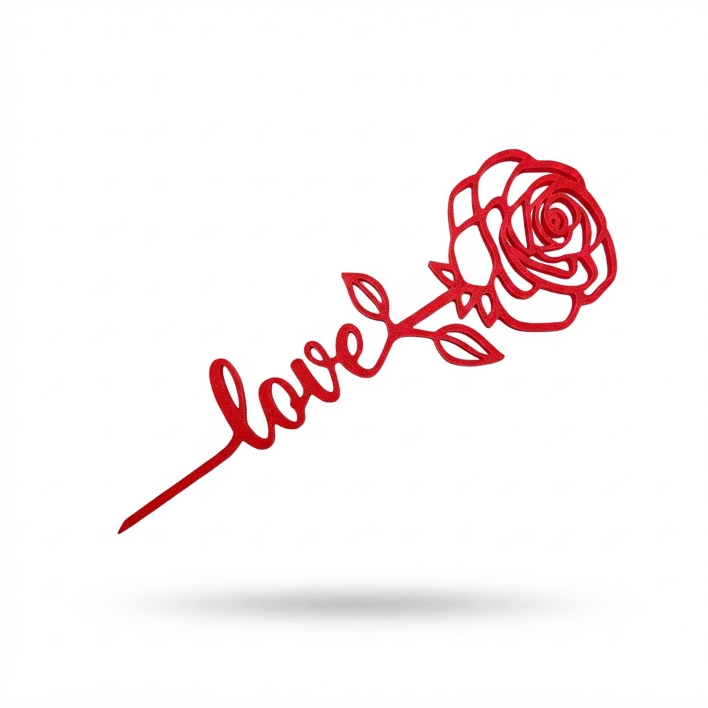 Love Rose Cake Topper