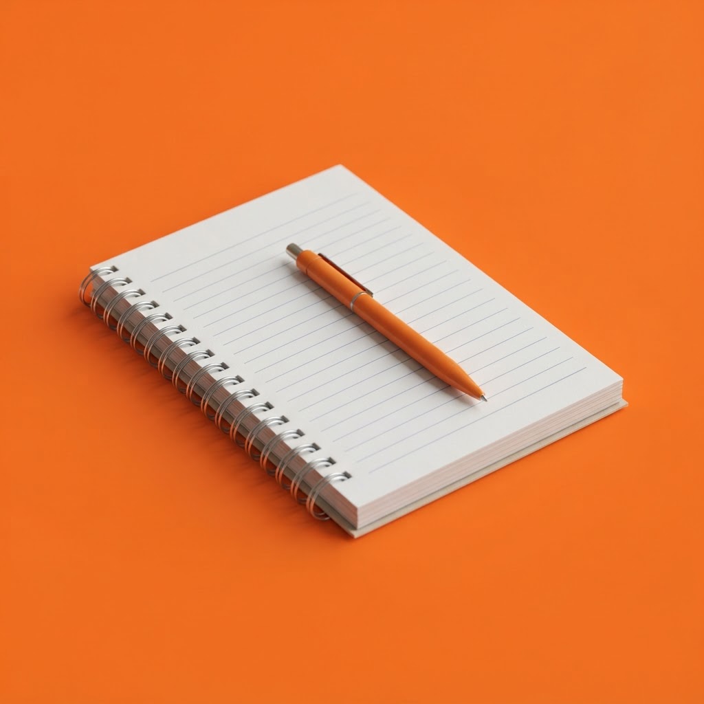 Orange notepad