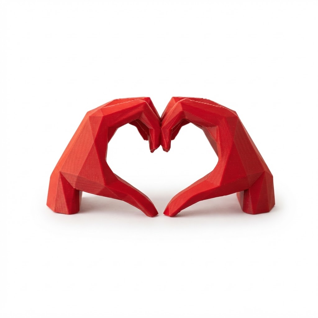 Heart Hands Sculpture