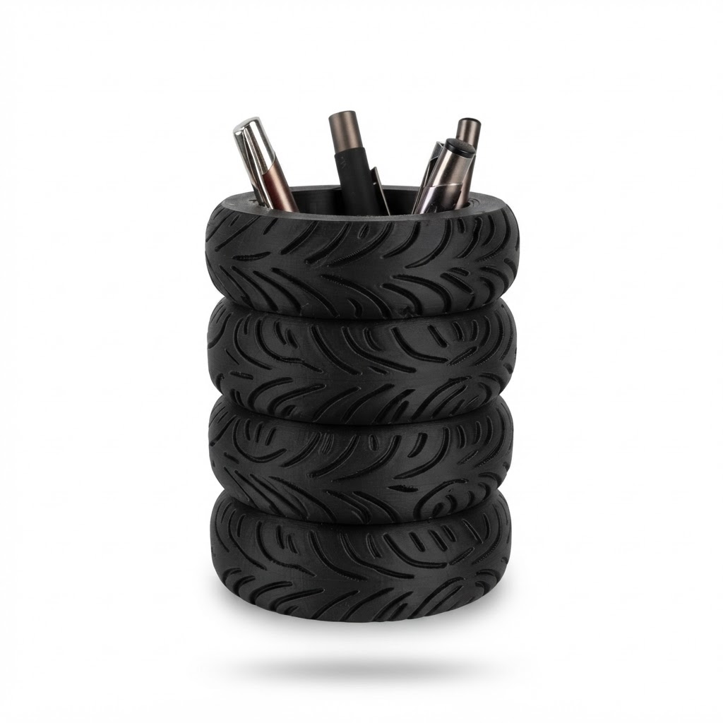 Tire Stack Pen Holder