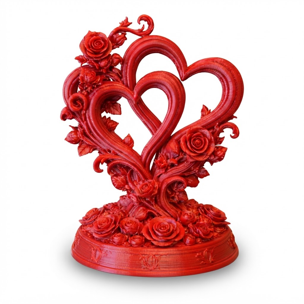 Rose Heart Sculpture