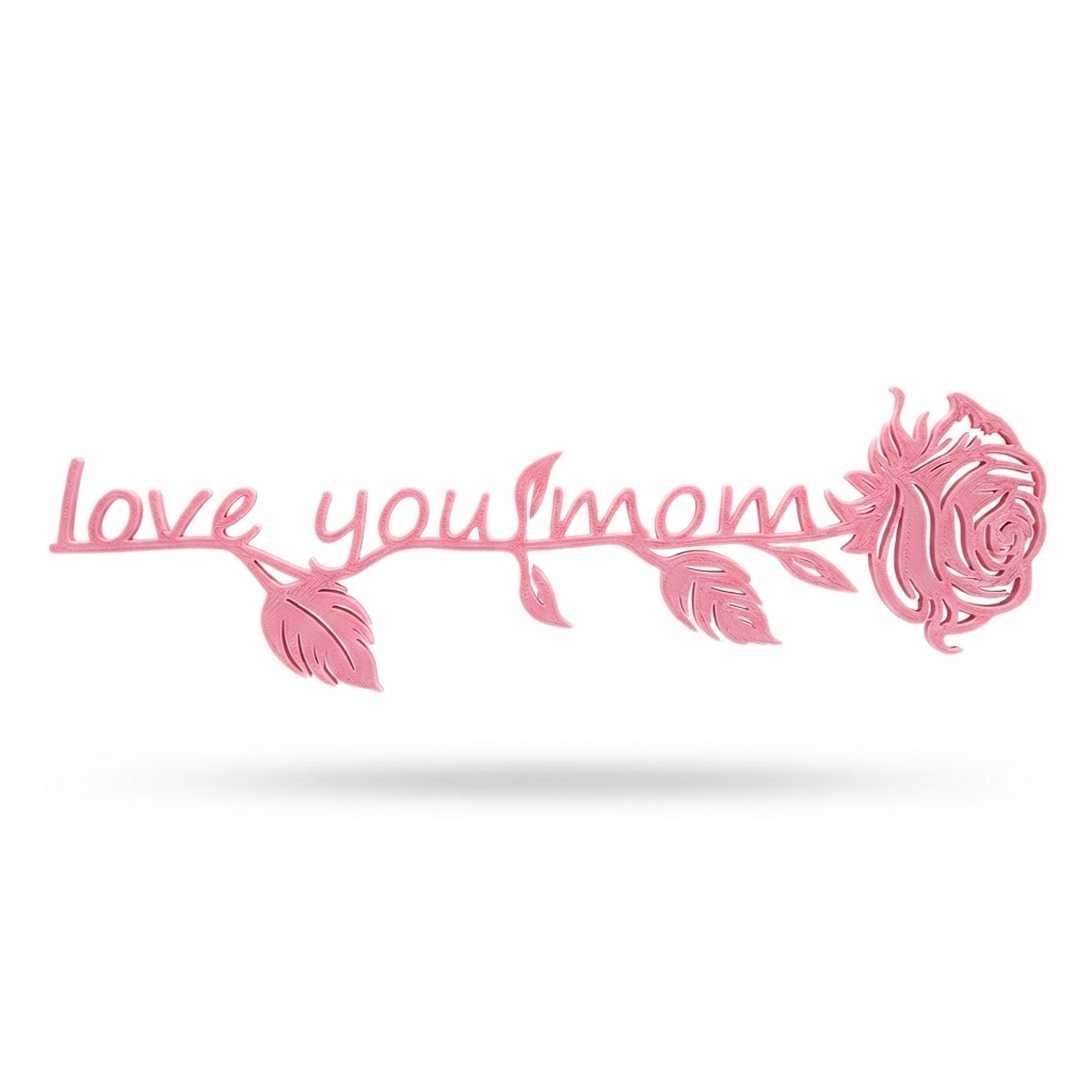 Love You Mom Rose Sculpture