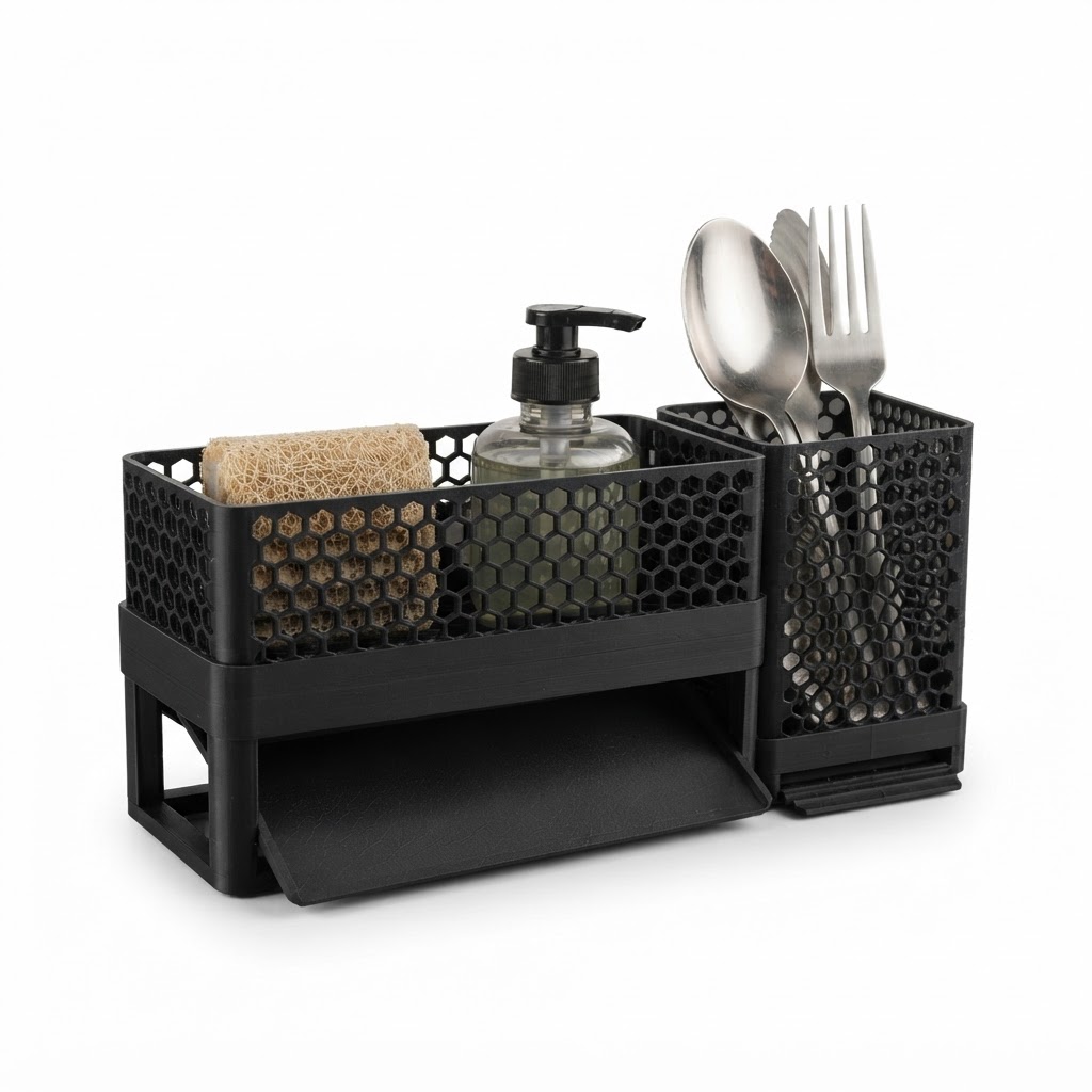 Self-Draining Sink Caddy