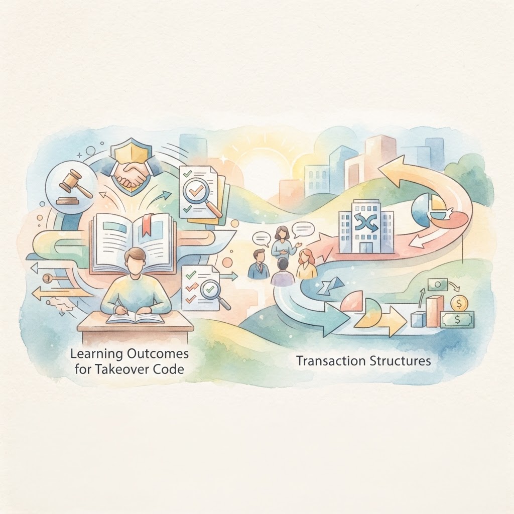 Learning Outcomes for Takeover Code and Transaction Structures