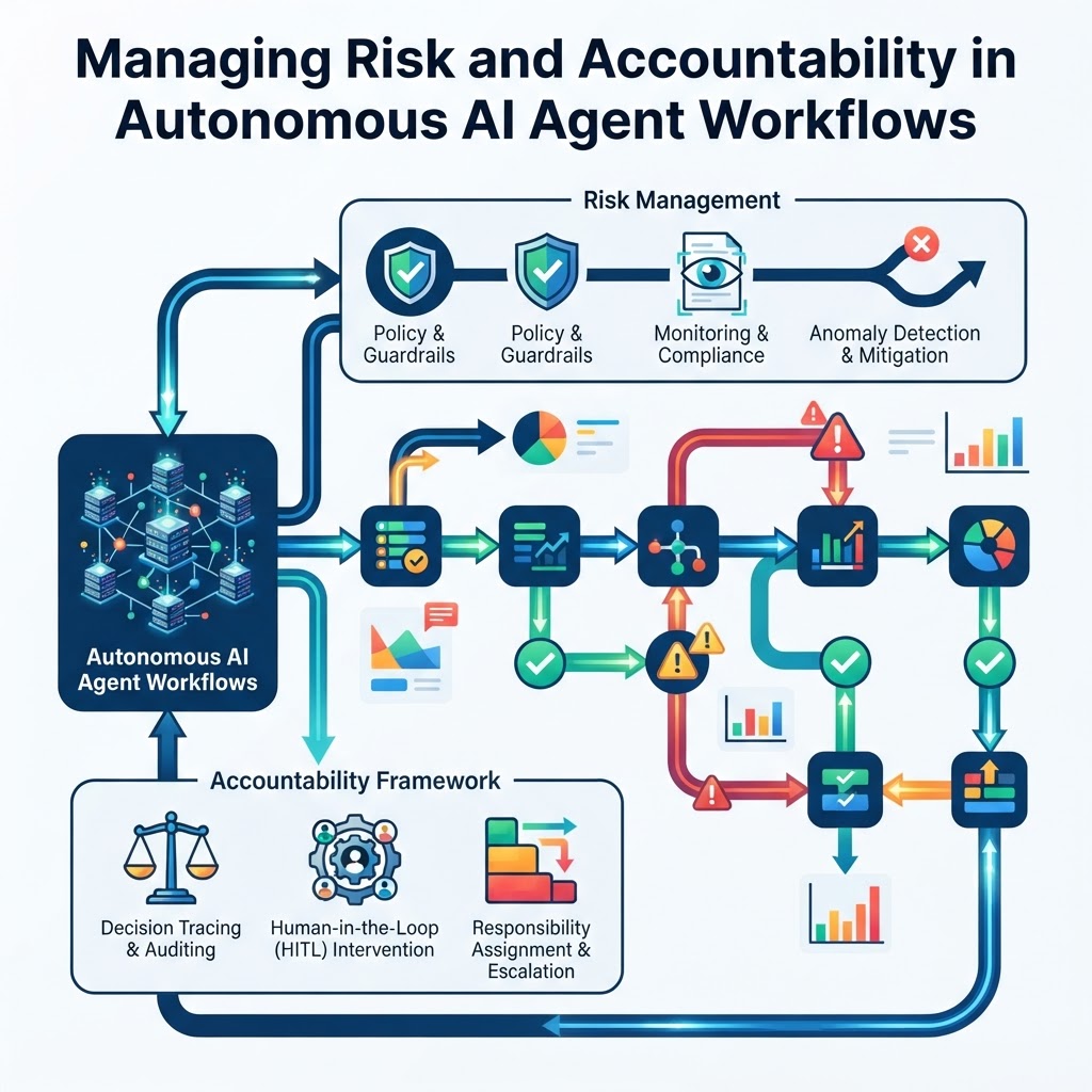 Managing Risk and Accountability in Autonomous AI Agent Workflows