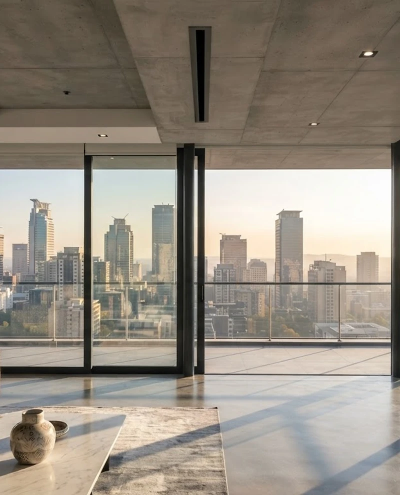 Sandton penthouse interior with concealed air conditioning