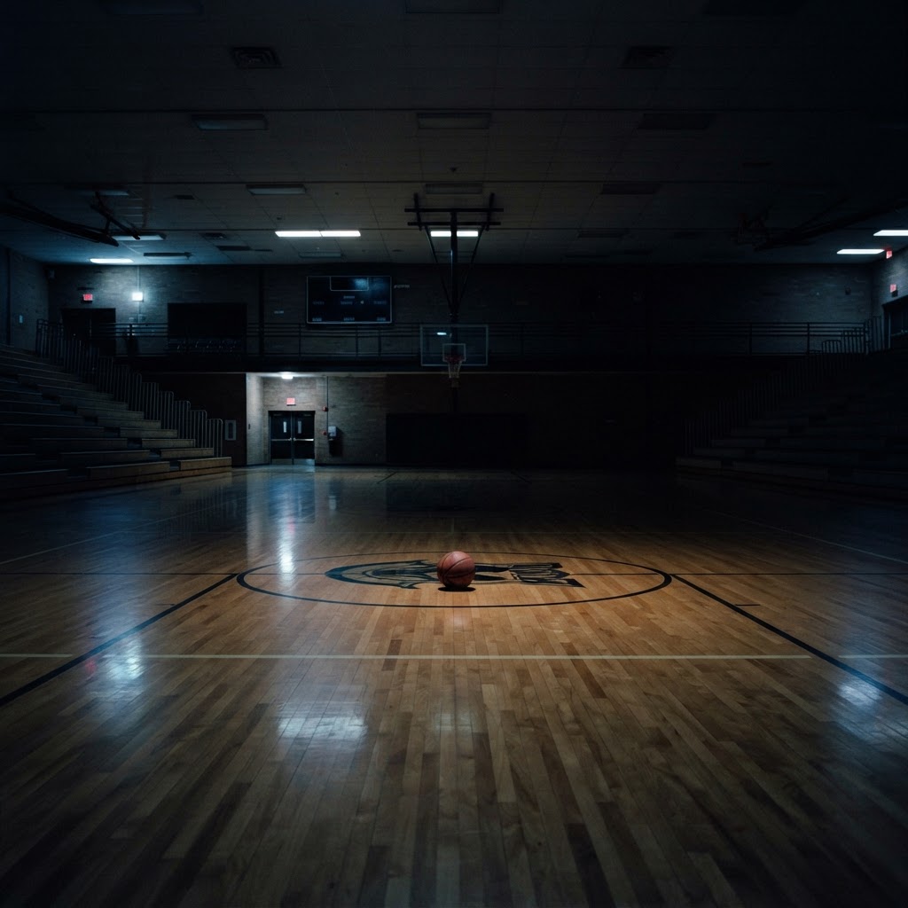 The empty gym, lights out